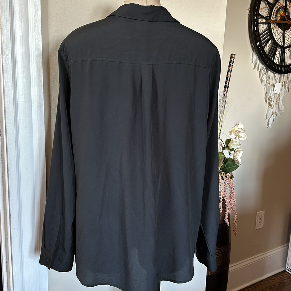 Black Button Down Blouse - image 3